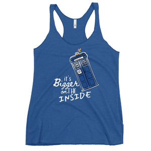 It's Bigger on the Inside Tank Top Dr Who Police Box Shirt, Time Lord Shirt Whovian Tank Top