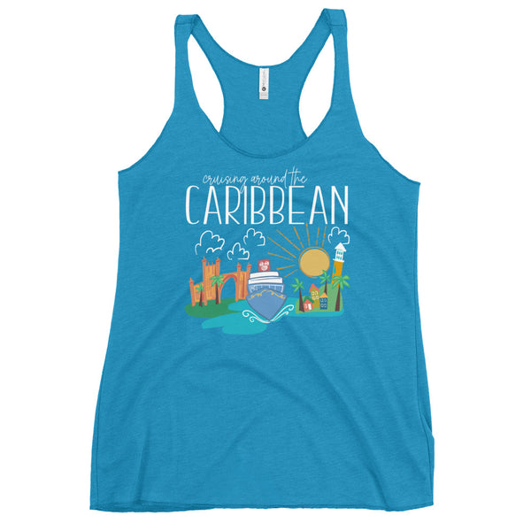 Disney Cruise Caribbean Tank Top Disney Cruise Family Shirt Bahamas, Caribbean Disney Cruise Women's Racerback Tank