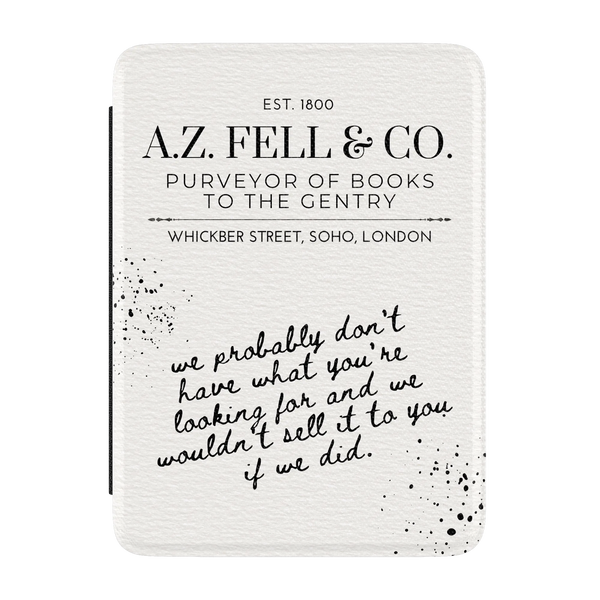 Good Omens Kindle Case AZ Fell Vintage Bookstore Funny E-Reader Kindle Case - Multiple Sizes