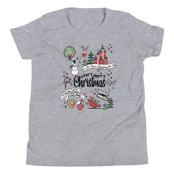 Disney Christmas Party Kid's Shirt Disney Shirt Very Merry Christmas Magic Kingdom Party Kid's Shirt