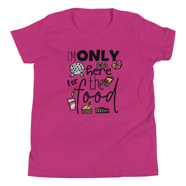 Epcot Food and Wine Kid's Shirt, I'm Only Here for the Food, Disney Shirt Food and Wine Festival Kid's Tee