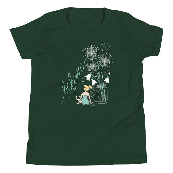 Tinkerbell Kid's Shirt Believe in Fairies Disney Fairies Dandelion Wishes Tink Kids Shirt