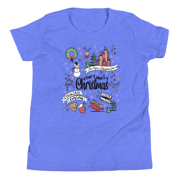 Disney Christmas Party Kid's Shirt Disney Shirt Very Merry Christmas Magic Kingdom Party Kid's Shirt