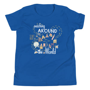 Epcot Snacking Around the World Kid's Shirt Epcot Food Disney Shirt Food and Wine Festival Kid's Tee Shirt