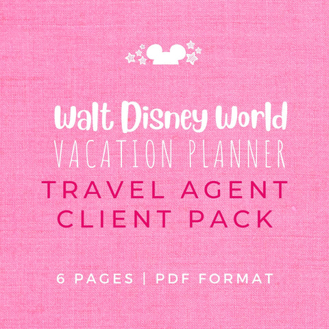 Disney Vacation Planner TRAVEL AGENT CLIENT SHEETS Planner Printable