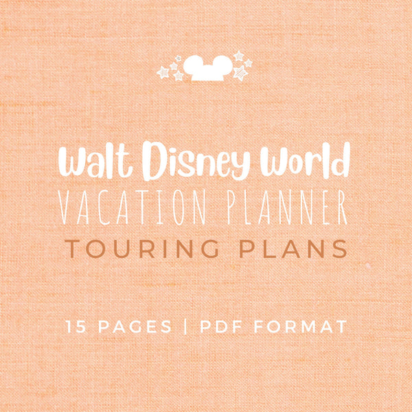 Disney Vacation Planner TOURING PLANS Planner Printable
