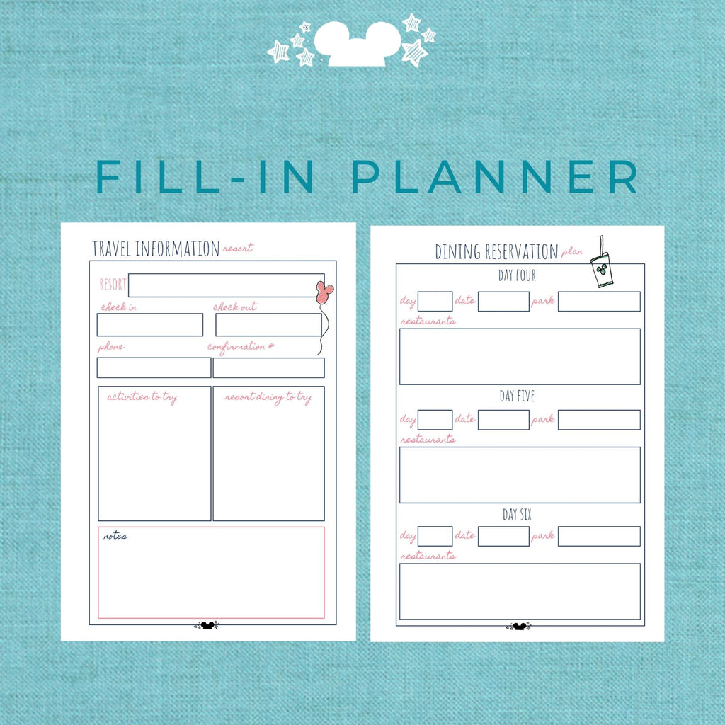 Disney World Vacation Planner DELUXE Planner Printable – Polka Dot Pixie Shop disney-world-vacation-planner-deluxe-planner-printable-polka-dot-pixie-shop