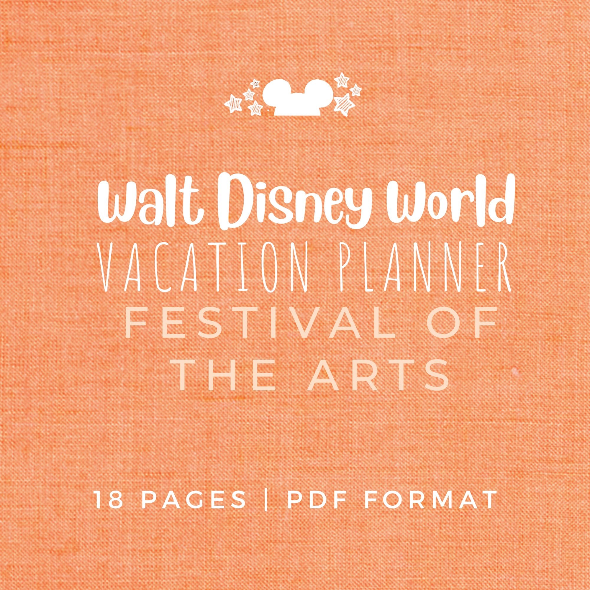 Disney Planner FESTIVAL OF THE ARTS Disney Vacation Planner Printable