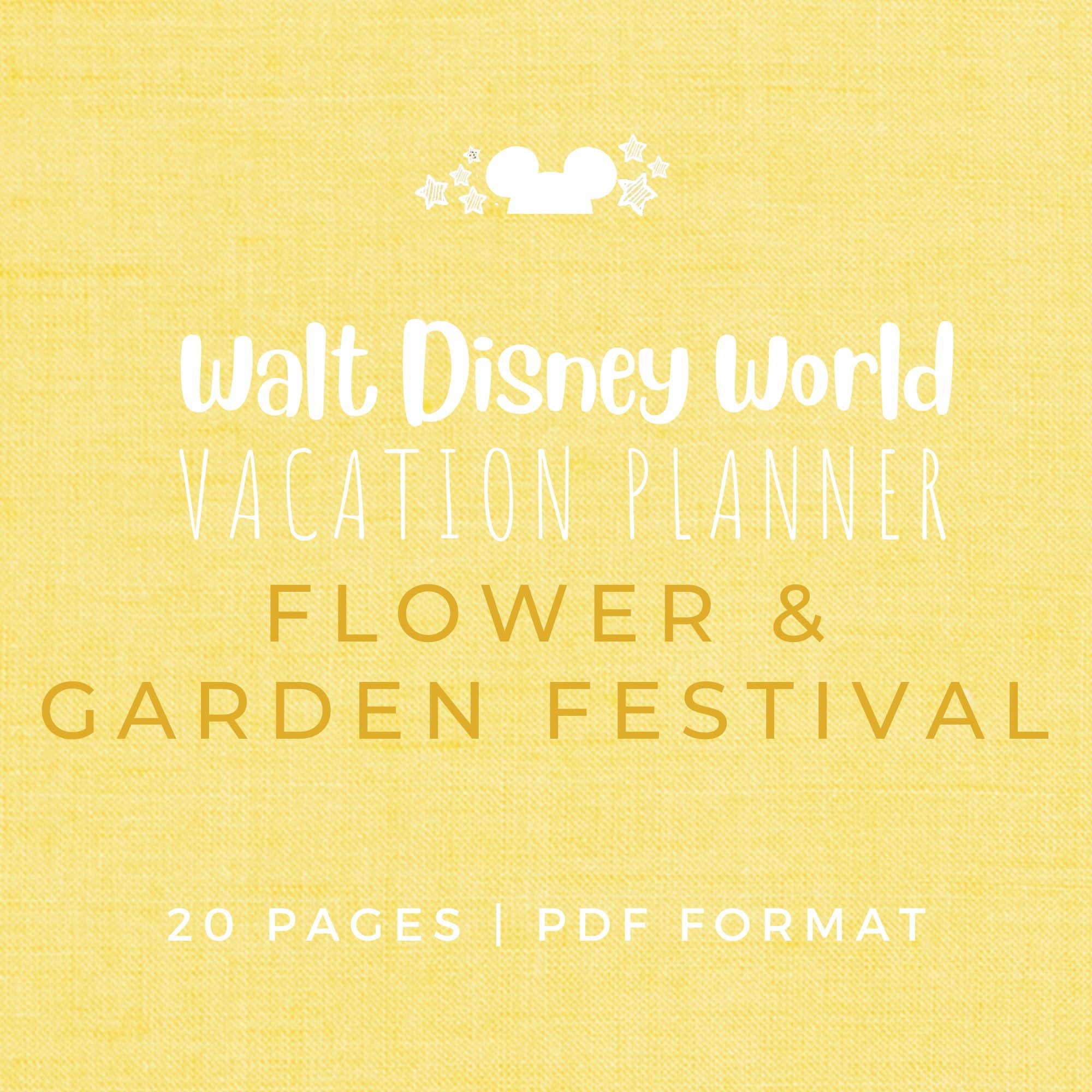 Disney Planner FLOWER AND GARDEN FESTIVAL Disney Vacation Planner Printable