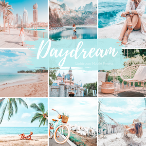 5 Mobile Lightroom Presets, Airy Bright Blues Daydream Lightroom Mobile Instagram Presets  Lifestyle presets Travel Photography Presets