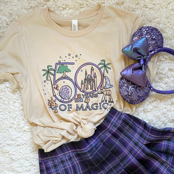 Disney 50th T-Shirt Disney Milestone 50th Birthday Disney 50th Wedding Anniversary 50 Years of Magic T-Shirt