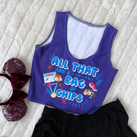runDisney Chip and Dale 90s All that Disney running Crop Top