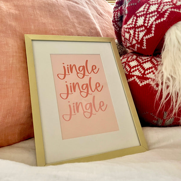 Oh What Fun Christmas Printable | Retro Christmas Wall Art | Pink Christmas | 5 Digital Art Prints | INSTANT DOWNLOAD