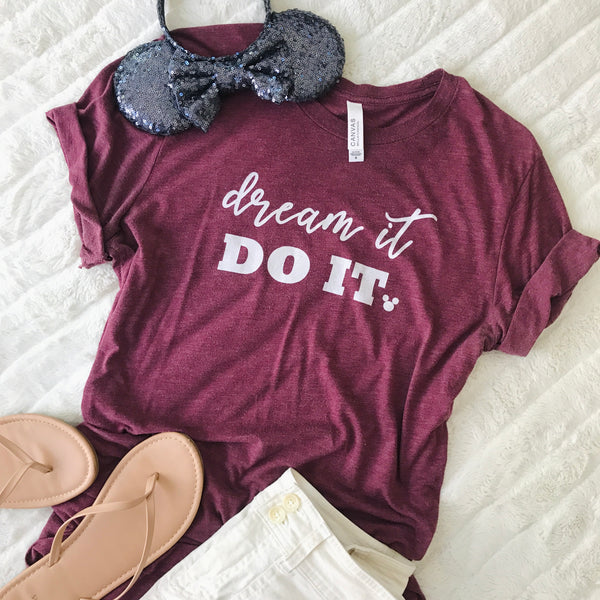 Dream it. Do it. Tri-Blend Vintage T-Shirt. Dream it. Do it. Mickey Shirt. Triblend T-Shirt