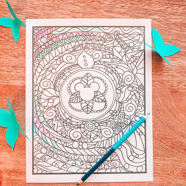 Epcot Colorign Page Mickey and EPCOT Disney Coloring Pages Set of 2 – Polka Dot Pixie Shop
