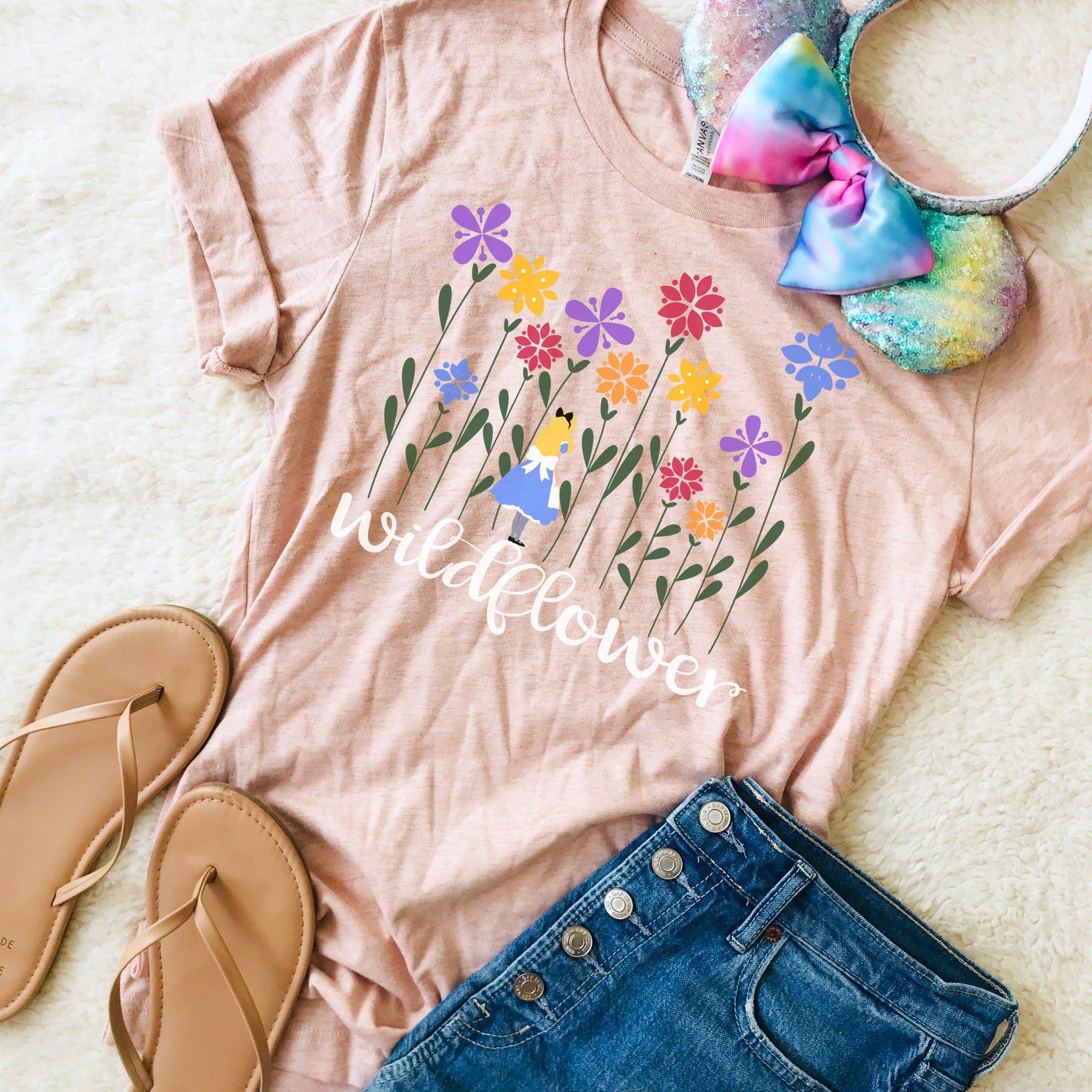 Alice in Wonderland Wildflower Disney T-Shirt Flower and