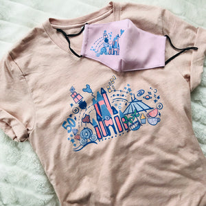 Magic Kingdom 50th Anniversary T-Shirt READY TO SHIP-Prism Peach- SMALL