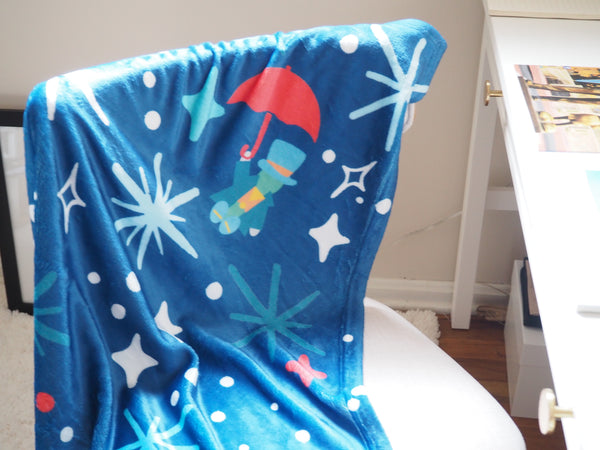 Jiminy Cricket Blanket When you Wish Upon a Star Pinocchio Disney Fuzzy Fleece Blanket