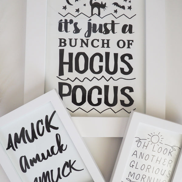 Hocus Pocus Disney Halloween Printable Wall Art Print Set of 3 Amuck , Glorious Morning and It's Just a Bunch of Hocus Pocus | INSTANT DOWNLOAD