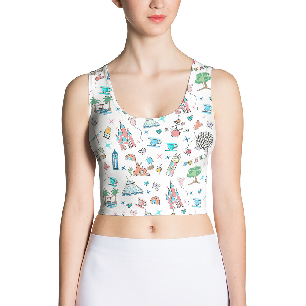 Disney Icons Walt Disney World inspired Crop Top – Polka Dot Pixie