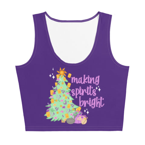 Rapunzel Making Spirits Bright Tangled Disney Christmas Tree Crop Top