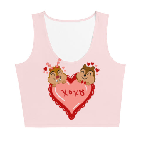 Chip and Dale Valentine's Day Love Crop Top
