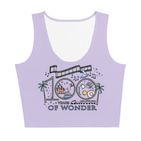 Disney 100th Anniversary Crop Disney Shirt Vacation 100 Years of Wonder Crop Top