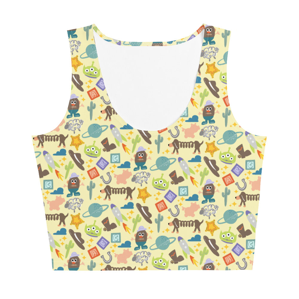 Toy Story Crop Top Disney Shirt Andy's Toys All Over Print Disney Crop Top