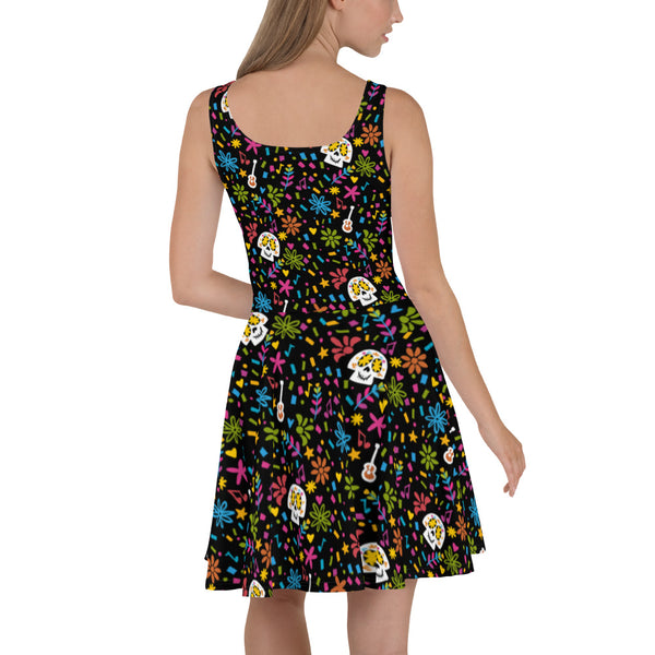 Coco Dress Disney Movie Seize Your Moment Day of the Dead Skater Dress