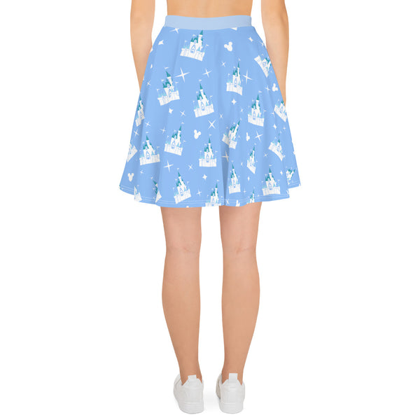 Cinderella Castle Blue Disney Skater Skirt
