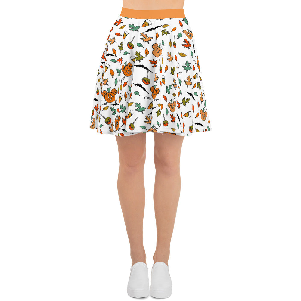 Disney Halloween Skirt Mickey Pumpkin Boo To You Skater Skirt