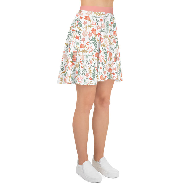 Cinderella's Castle Garden Skirt Floral Spring Disney Skater Skirt