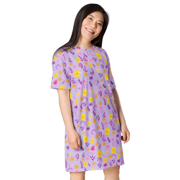 Tangled Dress Rapunzel floating lanterns floral T-shirt dress