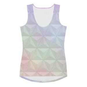 Epcot Spaceship Earth Pastel Form Fitting Tank Top