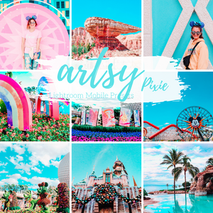Artsy Blue and Pink Colorful Warm Travel Lifestyle Blogger Instagram Preset