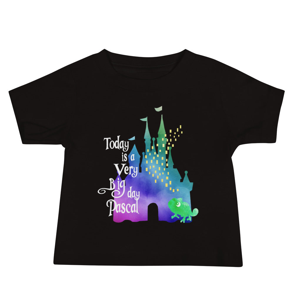 Disney Tangled Baby T-Shirt Rapunzel Castle Today Is A Very Big Day Pascal Disney Vacation Baby Tee