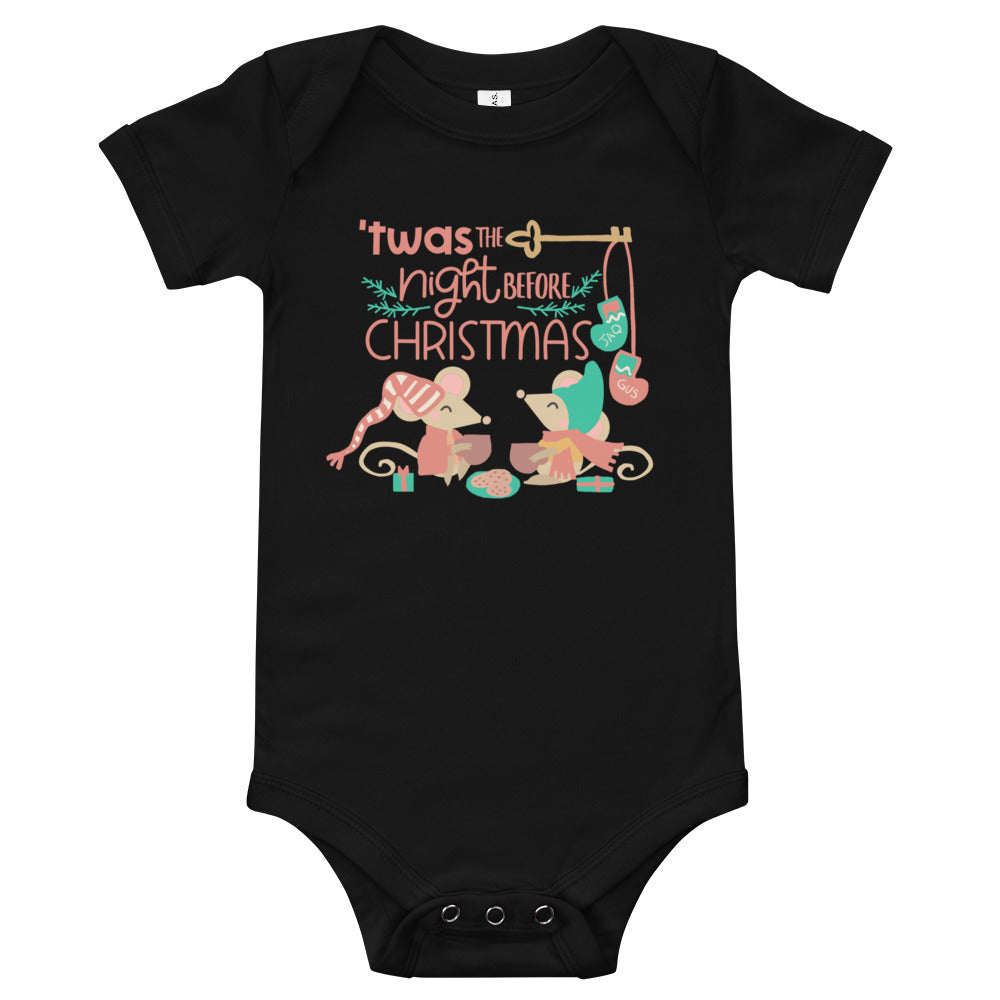 Cinderella Christmas with Jaq and Gus Baby Onesie Disney Christmas Baby Onesie Baby Bodysuit