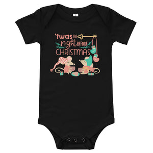 Cinderella Christmas with Jaq and Gus Baby Onesie Disney Christmas Baby Onesie Baby Bodysuit