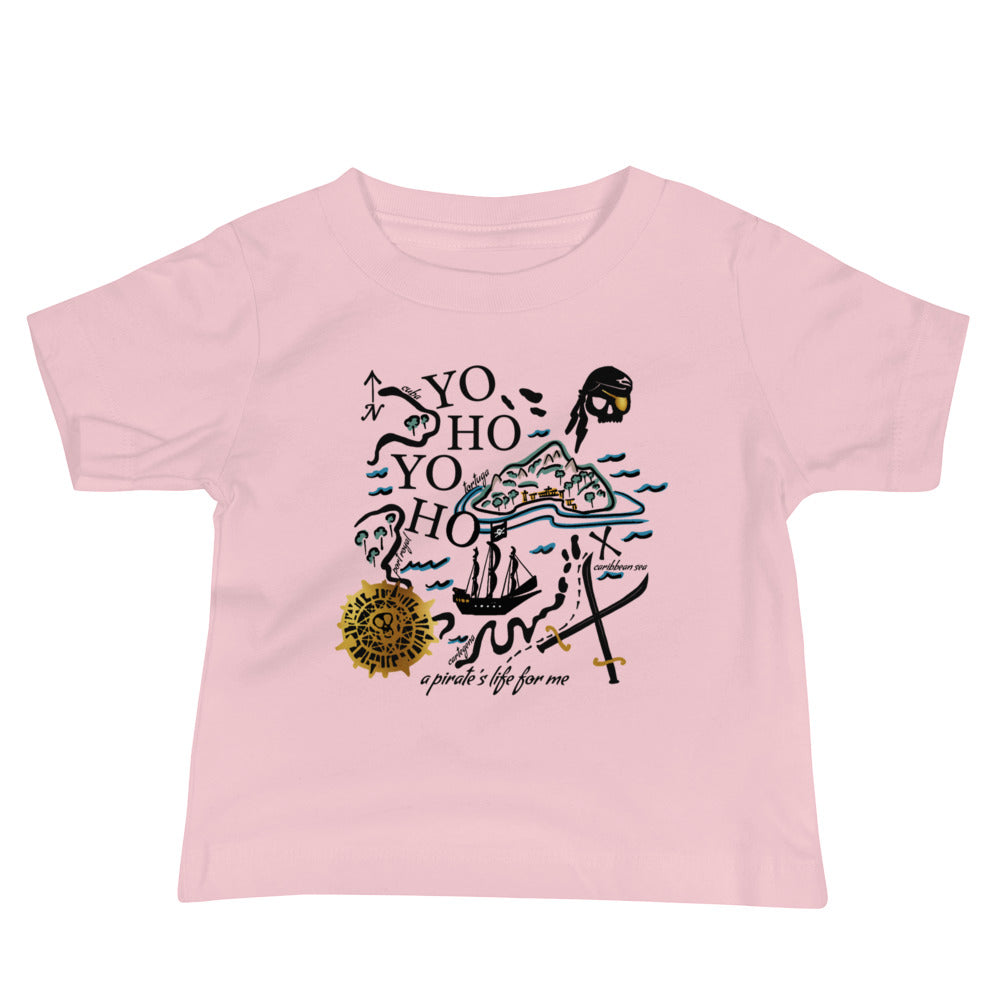 Pirates of the Caribbean Map Infant Shirt Disney Shirt Disney Pirates Yo Ho Yo Ho a Pirates Life Baby Jersey Short Sleeve Tee