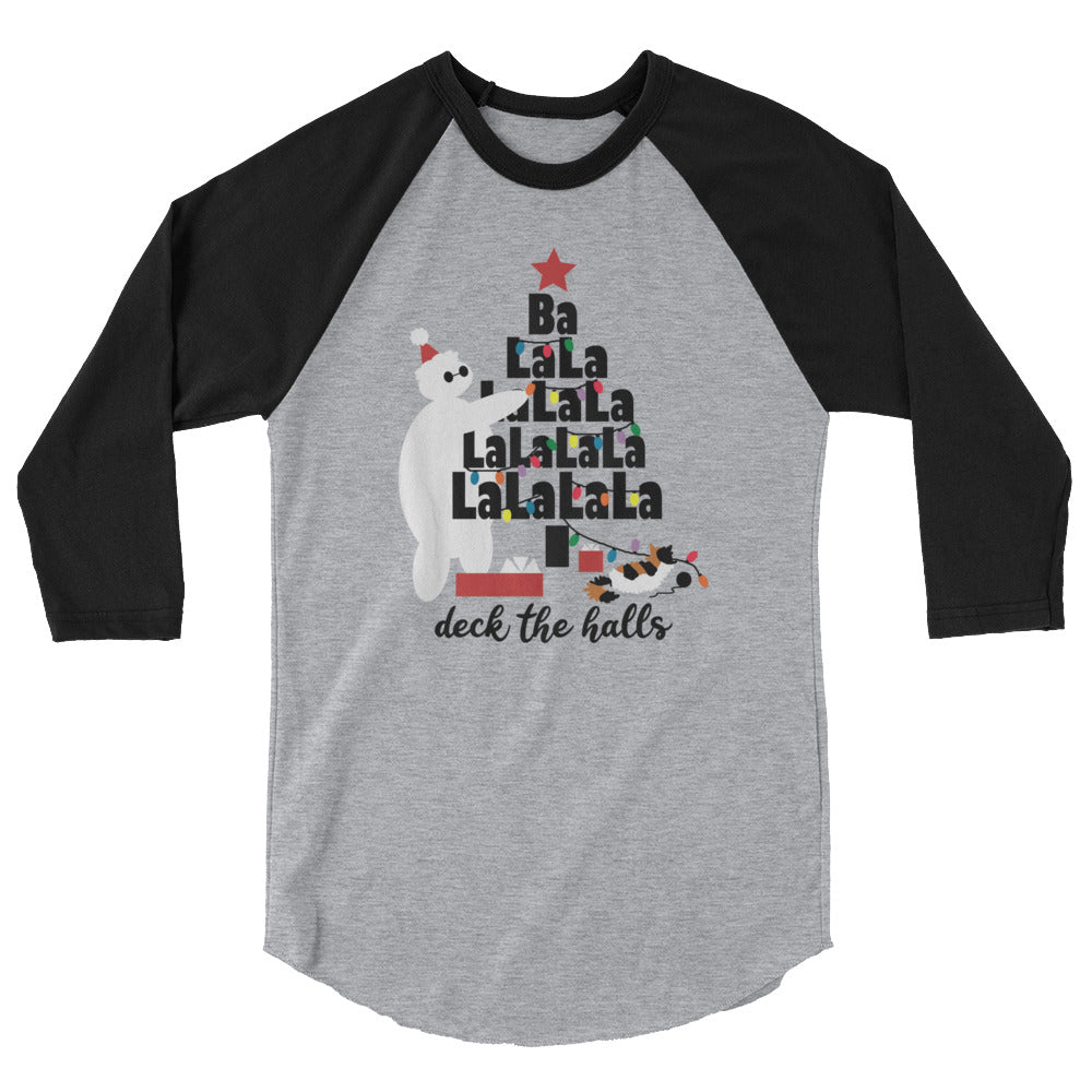 Baymax Disney Christmas Raglan. Christmas Tree with Furry Baby
