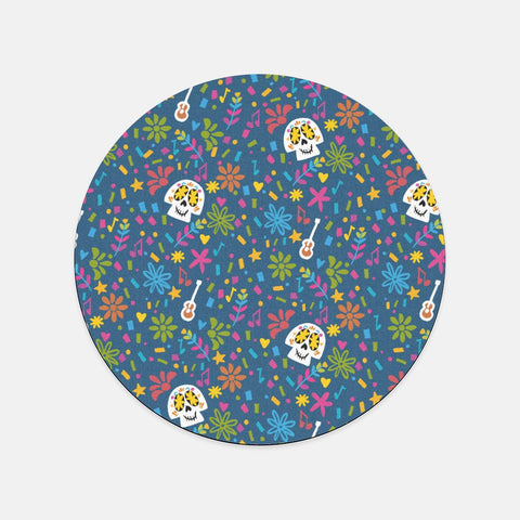 Coco Disney Mouse Pad Day of the Dead Candy Skull Round Mouse Pad