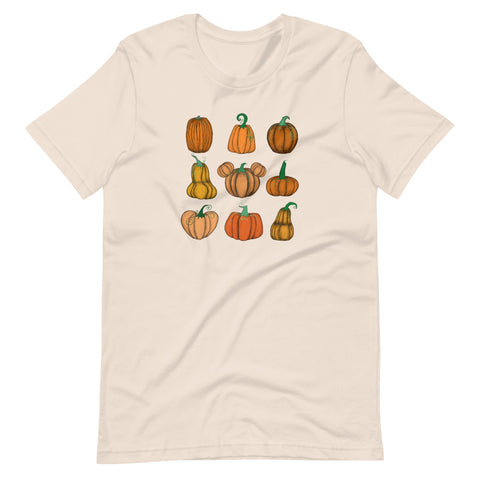 Mickey Pumpkin Patch T-Shirt Fall Short-Sleeve Unisex T-Shirt