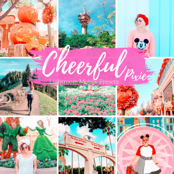 Happy Bright Cheerful Lightroom Mobile Preset, Warm Sunny Travel Blogger Presets, 3 Colorful Lifestyle Presets
