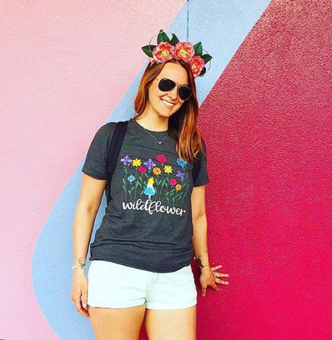 Alice in Wonderland Wildflower Disney T-Shirt Flower and Garden