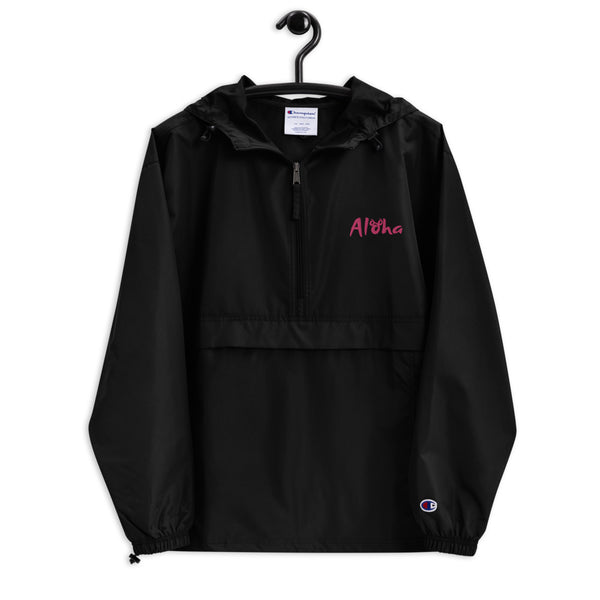 Aloha 1/2 Zip Embroidered Champion Packable Jacket Disney Aulani Jacket