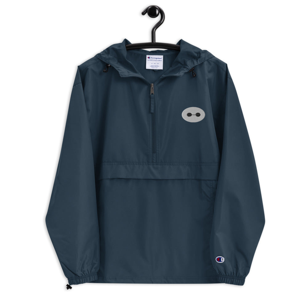 Baymax 1/2 Zip Embroidered Champion Packable Rain Jacket