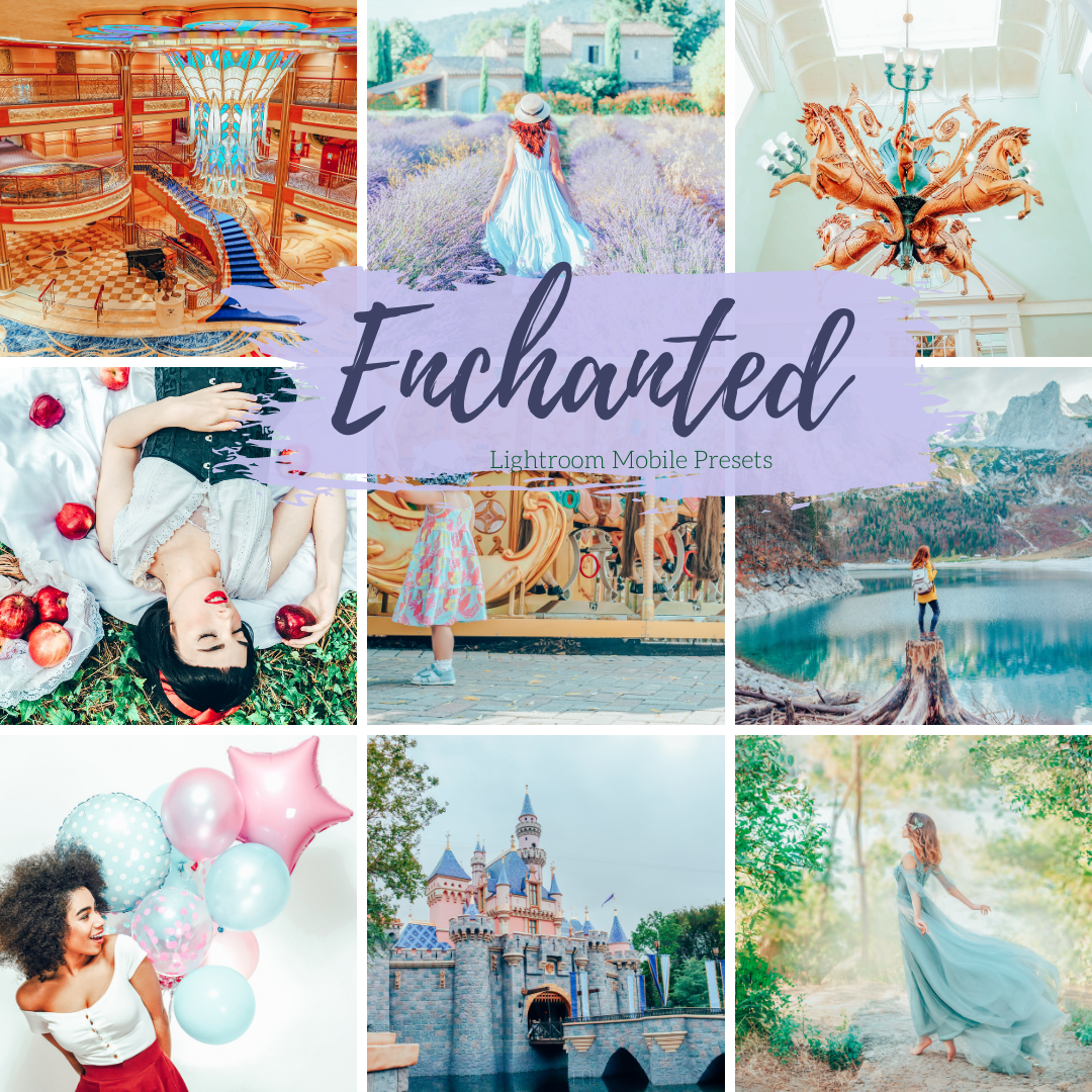 6 Mobile Lightroom Presets, Bright Colorful Enchanted Lightroom Mobile Instagram Presets Lifestyle presets Travel Photography Presets