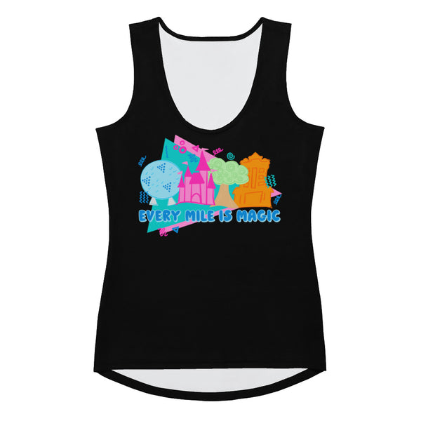 runDisney Every Mile is Magic Disney running Fitted Tank Top