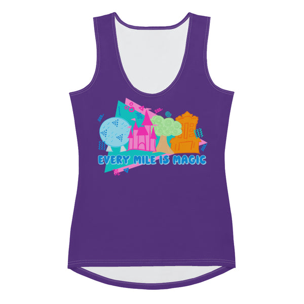runDisney Every Mile is Magic Disney running Fitted Tank Top