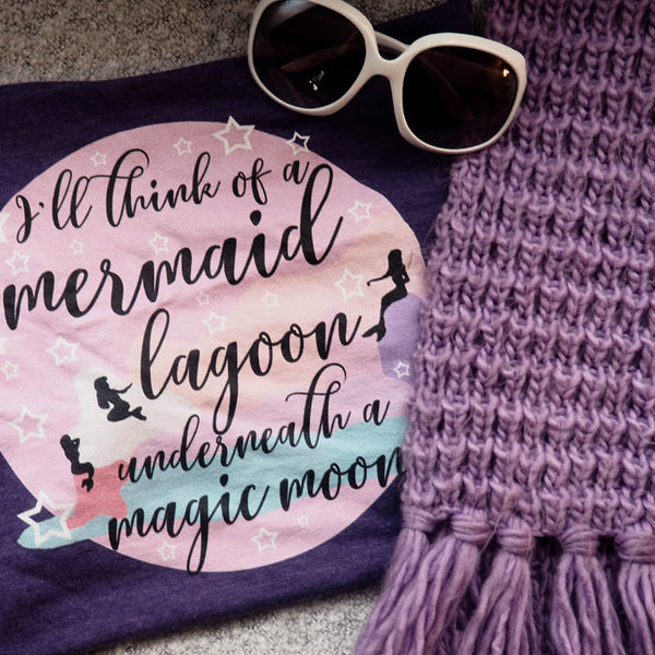 Mermaid Lagoon Peter Pan inspired Think Happy Thoughts Disney T-shirt